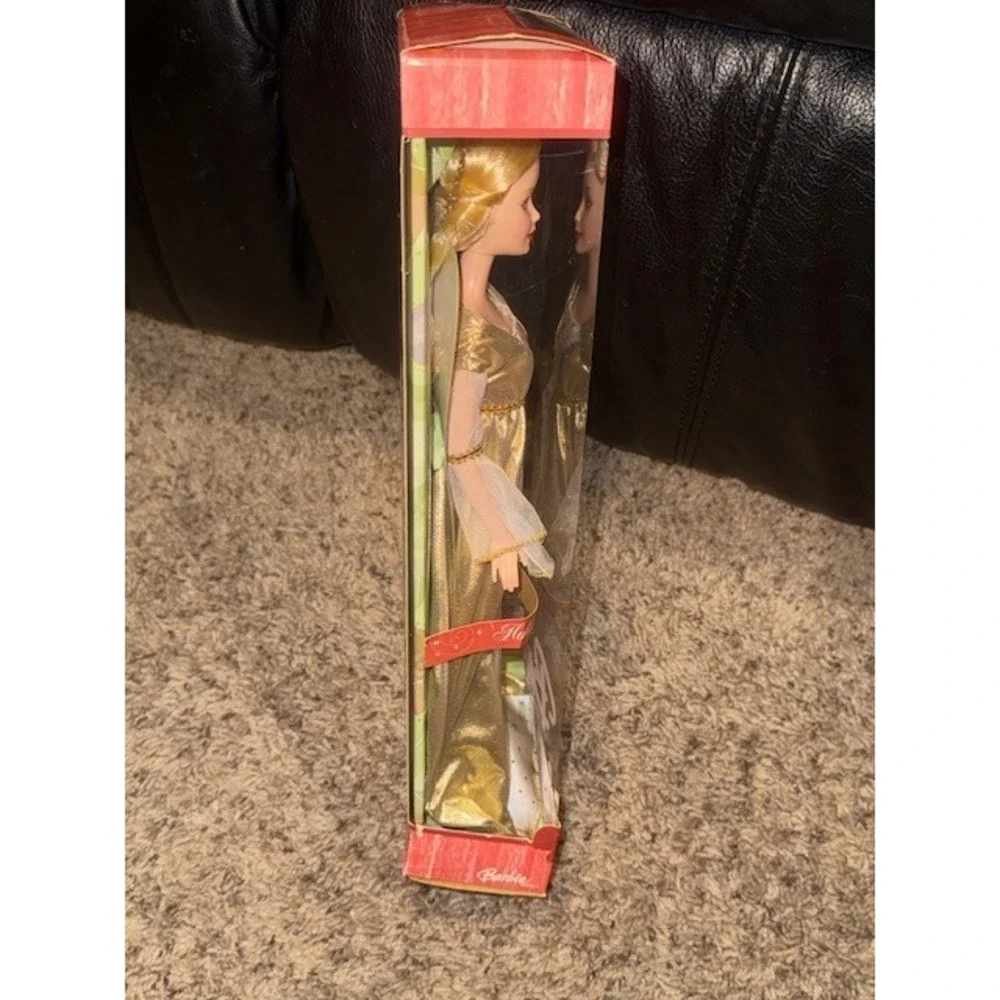 Holiday Angel Barbie Doll Angel de las Fiestas Blonde Hair in Box 2001 NRFB - Picture 5 of 9